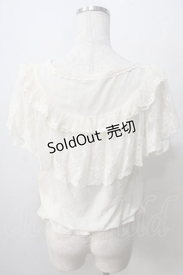 画像2: axes femme / ロマンティックレースプルオーバー  白 Y-25-07-01-049-AX-TO-SZ-ZY (2)