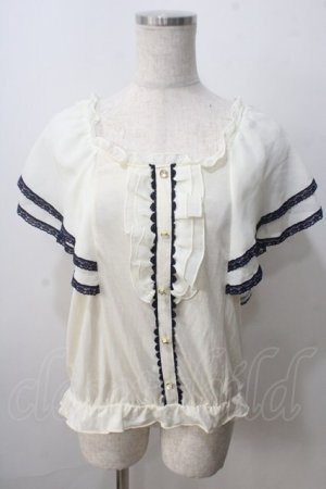 画像: axes femme / シフォン袖トップス  生成り Y-25-07-01-051-AX-TO-SZ-ZY