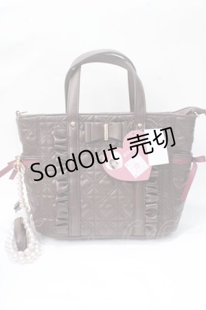 画像: FLC / MINA*キルトリボン2WAYバッグ  中茶 Y-25-07-01-011-LO-BG-SZ-ZY