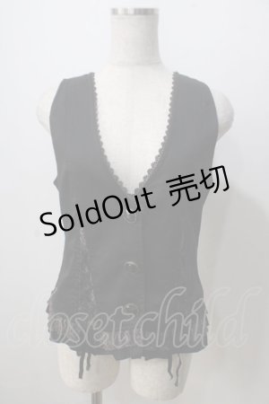 画像: axes femme / バックレースベスト M 紺 Y-25-07-01-066-AX-TO-SZ-ZY