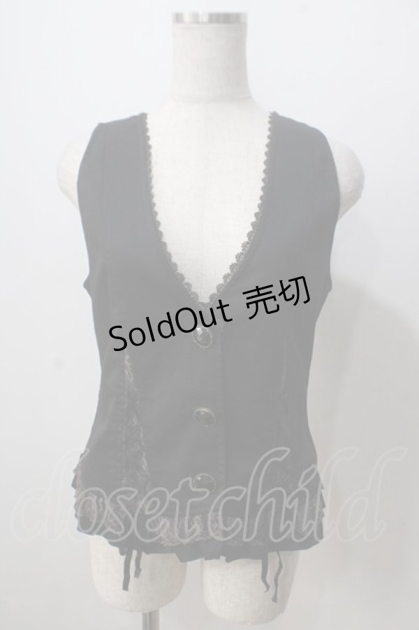 画像1: axes femme / バックレースベスト M 紺 Y-25-07-01-066-AX-TO-SZ-ZY (1)