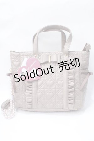画像: FLC / MINA*キルトリボン2WAYバッグ  淡薄橙 Y-25-07-01-012-LO-BG-SZ-ZY