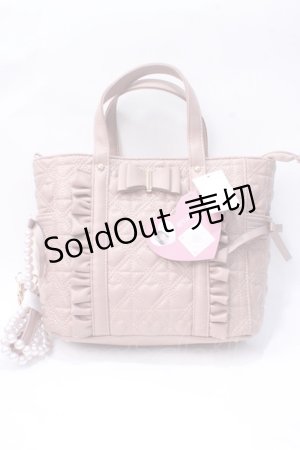 画像: FLC / MINA*キルトリボン2WAYバッグ  中桃 Y-25-07-01-013-LO-BG-SZ-ZY