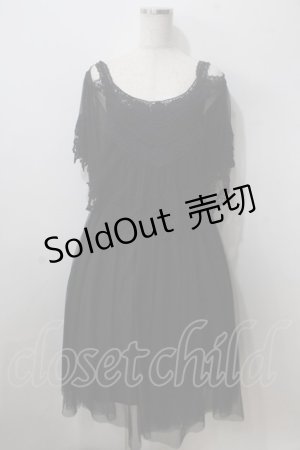 画像: axes femme / レース重ねワンピース  黒 Y-25-07-01-084-AX-OP-SZ-ZY
