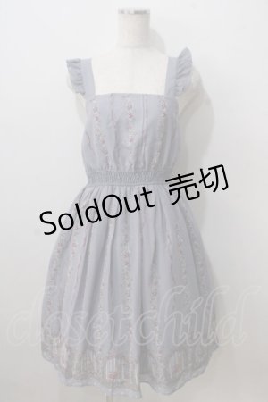 画像: axes femme POETIQUE / うさぎ柄シフォンワンピース M ブルー Y-25-07-01-085-AX-OP-SZ-ZY