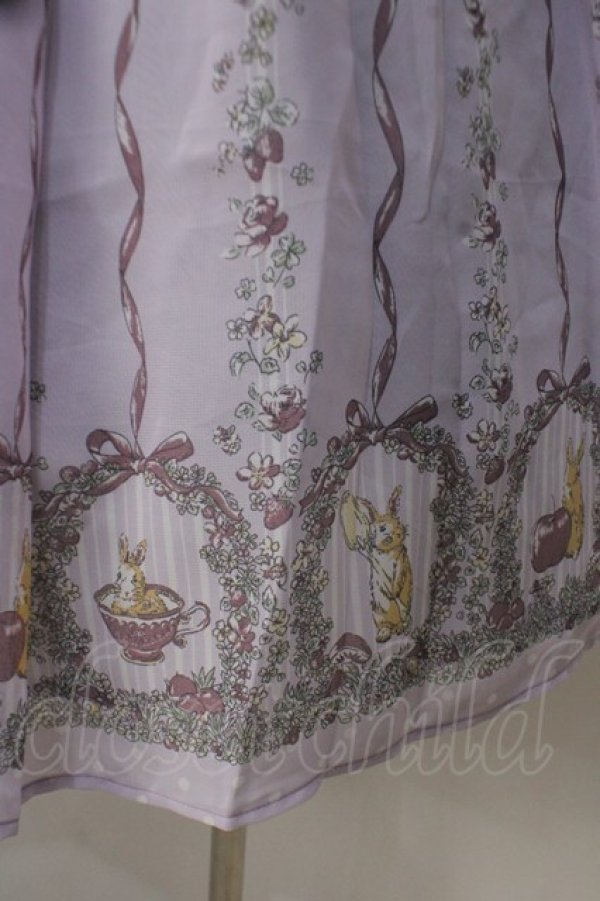 画像3: axes femme POETIQUE / ラビット苺柄ワンピース M ラベンダー Y-25-07-01-086-AX-OP-SZ-ZY (3)