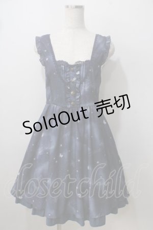 画像: axes femme / ロマンティック星空ワンピース M 紺 Y-25-07-01-087-AX-OP-SZ-ZY