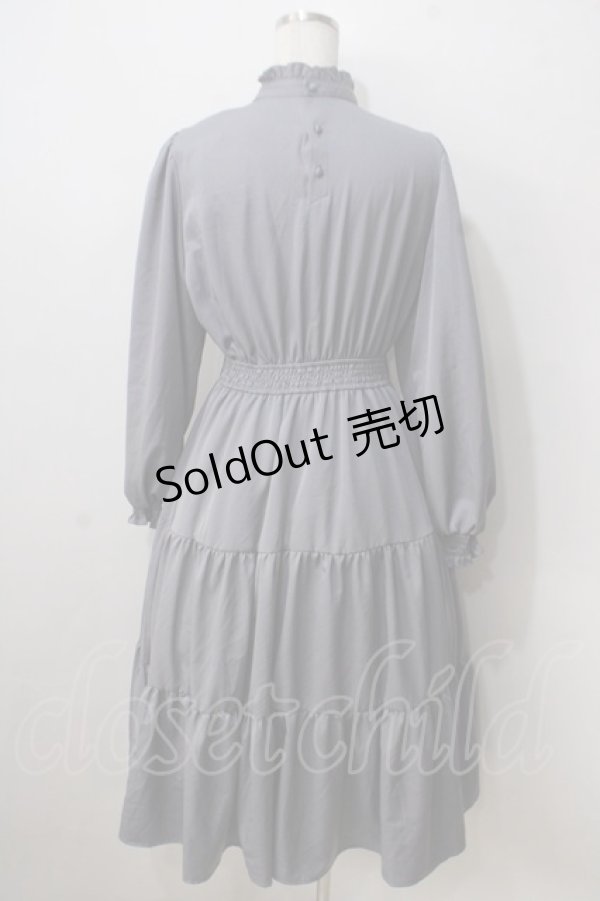 画像2: m petit by misako / AM＊レースティアードワンピース M 中灰 Y-25-07-01-094-LO-OP-SZ-ZT359 (2)