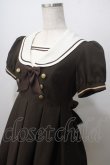 画像3: Innocent World / 半袖衿刺繍セーラーワンピース M ブラウン Y-25-07-01-102-IW-OP-SZ-ZY (3)
