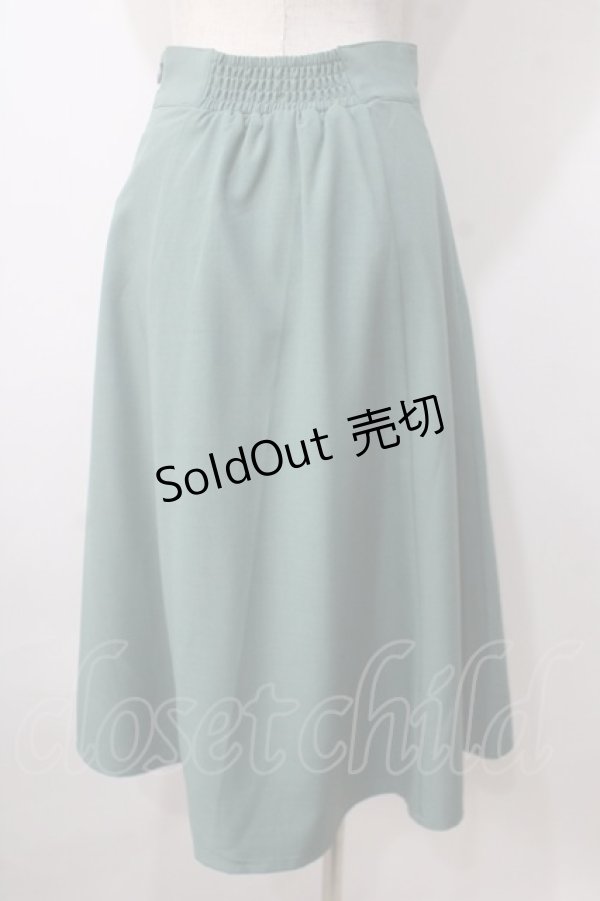 画像2: F i.n.t / ビット使いハイウエストフレアースカート F グリーン Y-25-07-01-115-CA-SK-SZ-ZT454 (2)