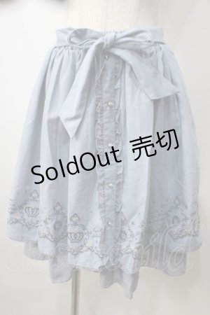 画像: axes femme / メルヘンカラー刺繍入りスカート M サックス Y-25-07-01-125-AX-SK-SZ-ZY