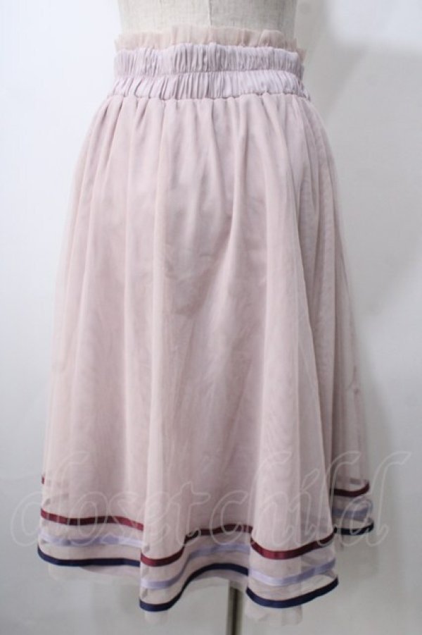 画像2: axes femme POETIQUE / ラインデザインチュールスカート M 淡ピンク Y-25-07-01-133-AX-SK-SZ-ZT182 (2)