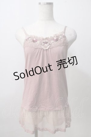 画像: axes femme / ガーデンロングキャミ  ピンク Y-25-07-01-025-AX-TO-SZ-ZY