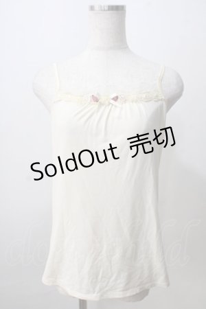 画像: axes femme / フラワーモチーフキャミソール  生成り Y-25-07-01-030-AX-TO-SZ-ZY