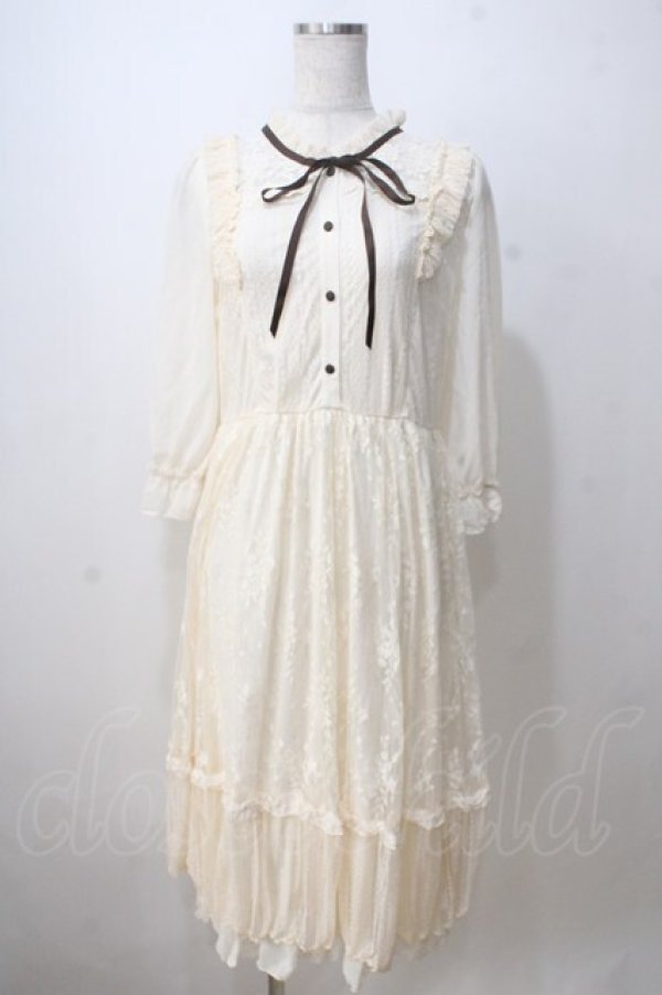 画像1: axes femme / 総レースワンピース M キナリ Y-25-07-03-062-AX-OP-SZ-ZY (1)