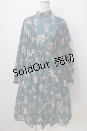 画像: axes femme / 花柄ティアードワンピース M グリーン Y-25-07-03-067-AX-OP-SZ-ZY