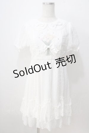 画像: Doll Paradise / デイジー刺繍ドビードットワンピース S 白 Y-25-07-03-073-LO-OP-SZ-ZY