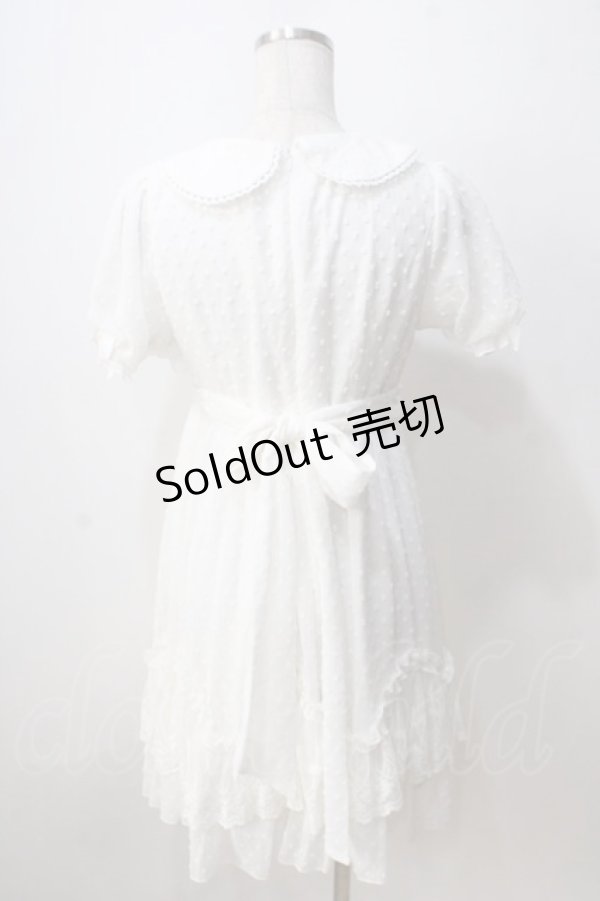 画像2: Doll Paradise / デイジー刺繍ドビードットワンピース S 白 Y-25-07-03-073-LO-OP-SZ-ZY (2)