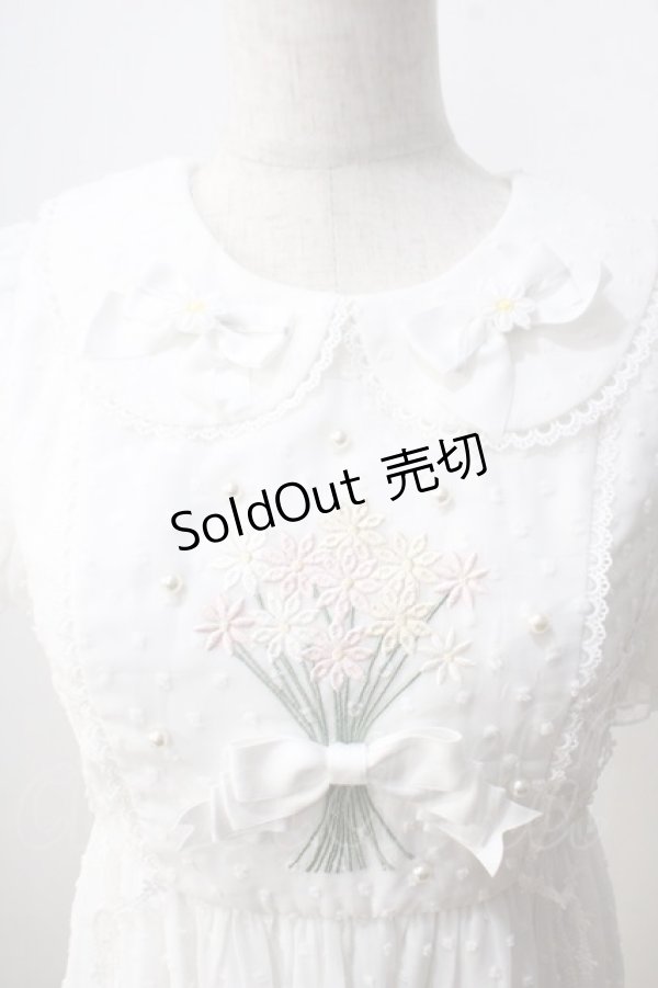 画像3: Doll Paradise / デイジー刺繍ドビードットワンピース S 白 Y-25-07-03-073-LO-OP-SZ-ZY (3)