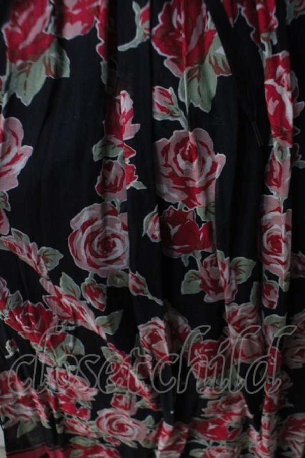 画像3: Jane Marple / 薔薇柄サンドレス M 黒 Y-25-07-03-074-JM-OP-SZ-ZY (3)