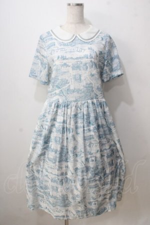 画像: Jane Marple / Map of STMMのグラニーワンピース M ピーコックブルー Y-25-07-03-075-JM-OP-SZ-ZY