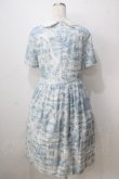 画像2: Jane Marple / Map of STMMのグラニーワンピース M ピーコックブルー Y-25-07-03-075-JM-OP-SZ-ZY (2)