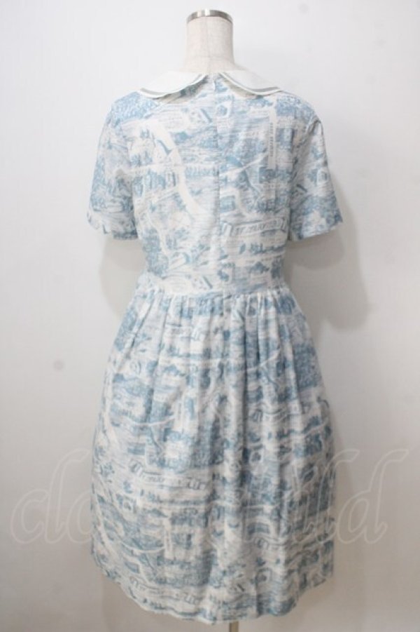 画像2: Jane Marple / Map of STMMのグラニーワンピース M ピーコックブルー Y-25-07-03-075-JM-OP-SZ-ZY (2)
