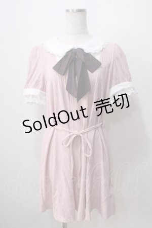 画像: Secret Honey / リブワンピース  ピンク Y-25-07-03-089-CA-OP-AS-ZY