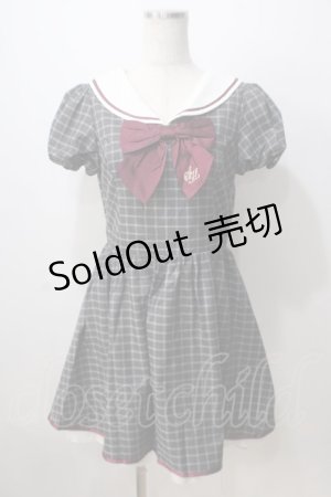 画像: Secret Honey / セーラーワンピース  グレー Y-25-07-03-093-CA-OP-AS-ZY