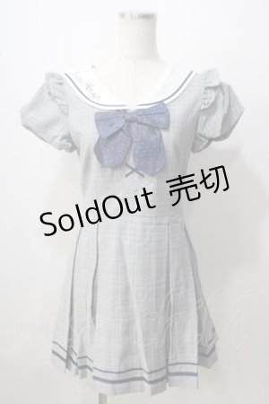 画像: Secret Honey / セーラーワンピース  グレー Y-25-07-03-095-CA-OP-AS-ZY