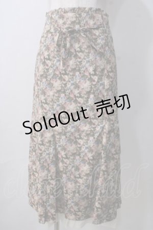 画像: axes femme / 花柄マーメイドフレアスカート F グリーン Y-25-07-03-106-AX-SK-SZ-ZI