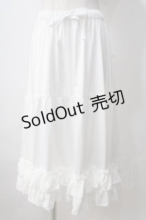 画像: axes femme kawaii / ミディフリルペチスカート M 白 Y-25-07-03-109-AX-SK-SZ-ZY