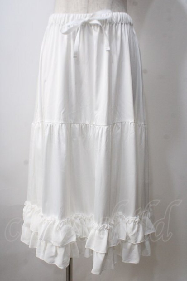 画像1: axes femme kawaii / ミディフリルペチスカート M 白 Y-25-07-03-109-AX-SK-SZ-ZY (1)