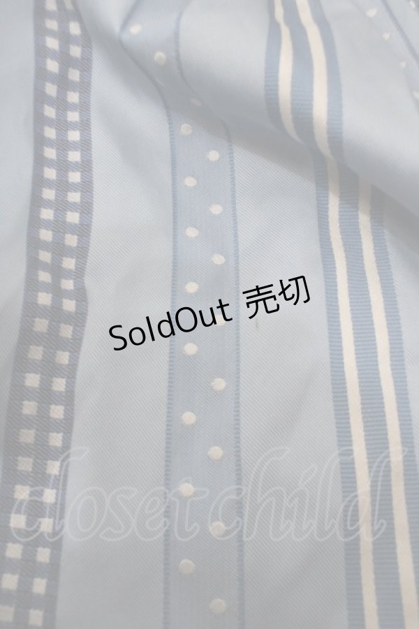 画像3: Jane Marple / jane marple　Ribbon jacquard stripe 2Faceスカート M サックス Y-25-07-03-114-JM-SK-SZ-ZT389 (3)