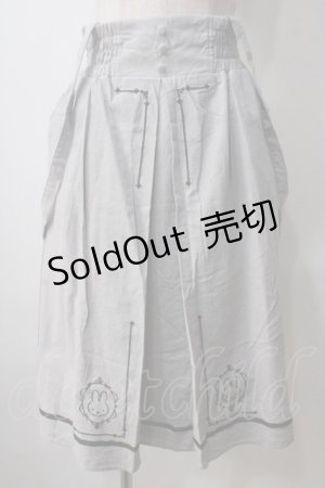 画像: axes femme / miffy/刺繍サス付きスカート M グレー Y-25-07-03-115-AX-SK-SZ-ZY