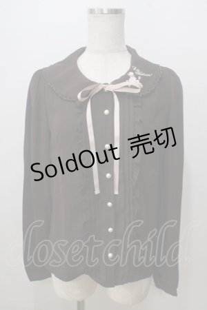 画像: Ank Rouge / プードル刺繍ブラウス M ブラウン Y-25-07-03-016-CA-BL-SZ-ZY
