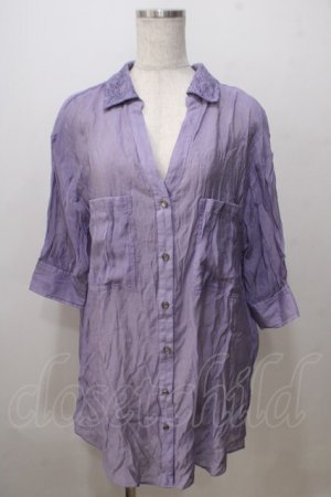 画像: axes femme / シアースキッパーロングシャツ M ラベンダー Y-25-07-03-018-AX-BL-SZ-ZY