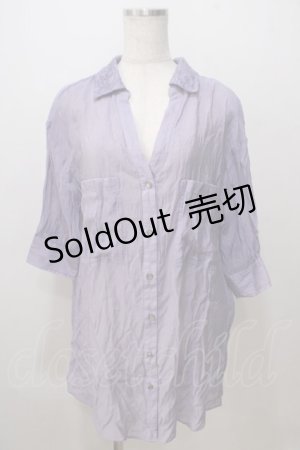 画像: axes femme / シアースキッパーロングシャツ M ラベンダー Y-25-07-03-018-AX-BL-SZ-ZY