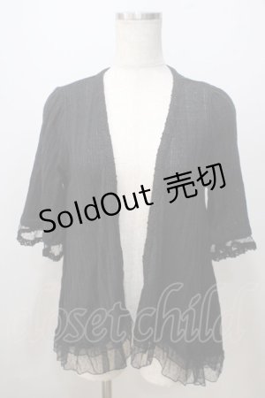 画像: axes femme / BACKティアードカーデ M 黒 Y-25-07-03-031-AX-TO-SZ-ZY