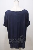 画像2: axes femme / 花×ドットトップス M 紺 Y-25-07-03-032-AX-TO-SZ-ZY (2)