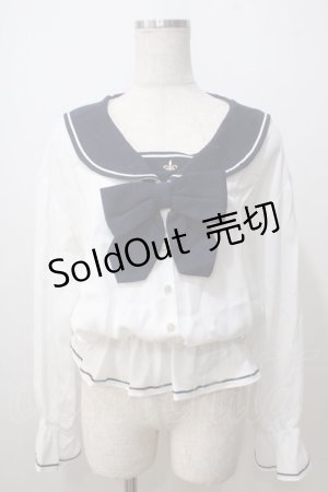 画像: Secret Honey / セーラートップス  紺 Y-25-07-03-004-CA-TO-AS-ZY