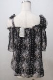 画像2: axes femme POETIQUE / 肩リボンオフショルブラウス M 黒 Y-25-07-03-039-AX-BL-SZ-ZY (2)