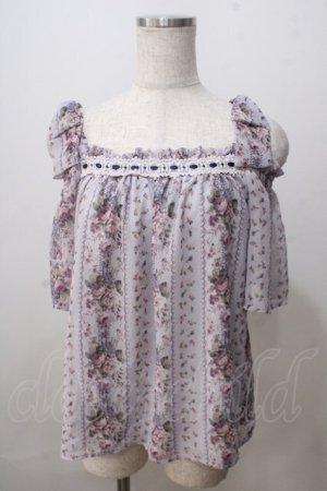 画像: axes femme POETIQUE / 肩リボンオフショルブラウス M ラベンダー Y-25-07-03-040-AX-BL-SZ-ZY