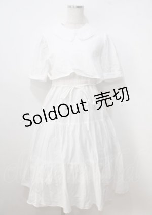 画像: axes femme / 襟付きティアードワンピース  白 Y-25-07-06-044-AX-OP-SZ-ZY
