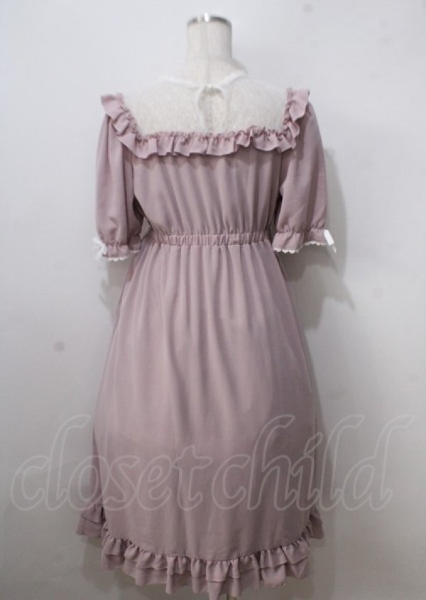 画像2: Dear My Love / ドットチュールヨークフリルワンピース  ピンク Y-25-07-06-047-EL-OP-SZ-ZT002 (2)