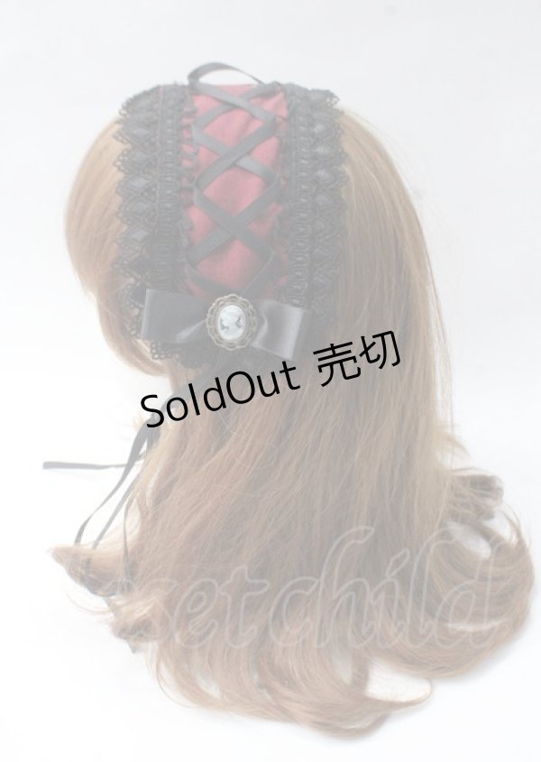 画像2: MIHO MATSUDA / HAT カメオモチーフヘッドドレス  黒 Y-25-07-06-009-GO-AC-AS-ZY (2)