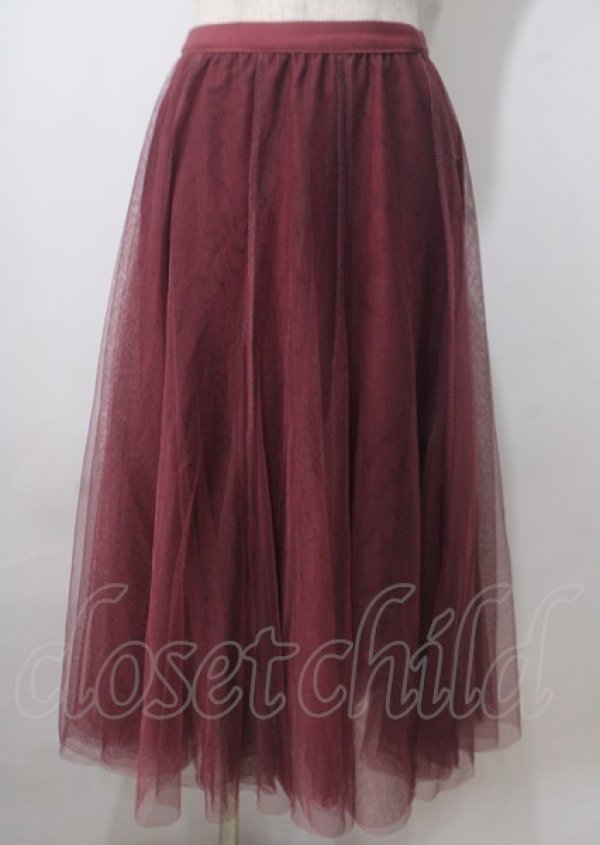 画像1: axes femme / ロングチュールスカート  ローズピンク Y-25-07-06-066-AX-SK-SZ-ZT480 (1)