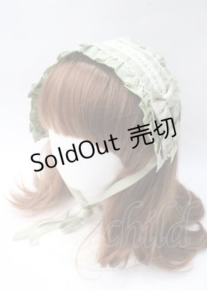 画像: metamorphose / はしごレースリボンヘッドドレス(無地)  グリーン Y-25-07-06-011-ME-AC-AS-ZY