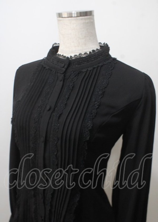 画像3: ATELIER PIERROT / Calmato Blouse  黒 Y-25-07-06-017-EL-BL-SZ-ZY (3)