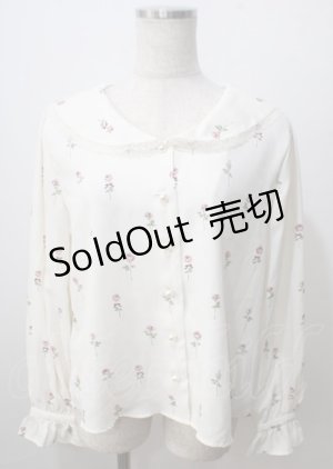 画像: Ank Rouge / 薔薇柄ブラウス アイボリー Y-25-07-06-019-CA-OP-SZ-ZT372